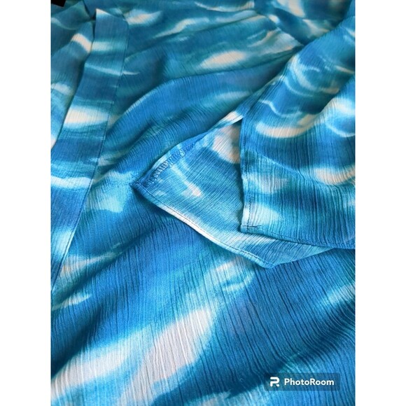 Catherines Women's 3X, 26/28W Blue,White  Cardigan/Swimsuit Cover Up,Lightweight - Picture 7 of 7